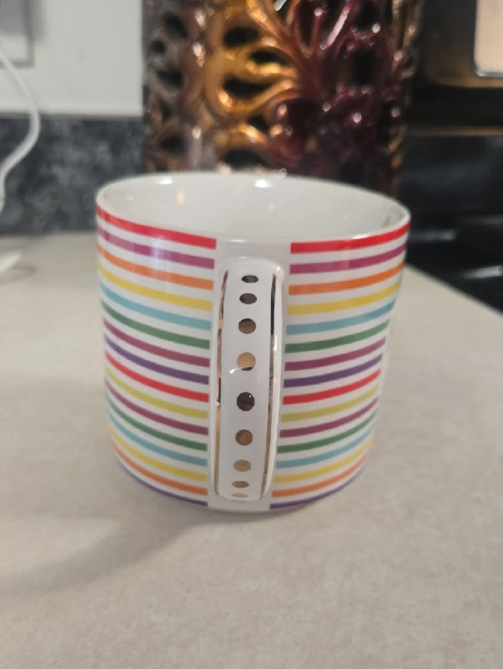 🧁Rainbow Striped Ceramic Mug - 